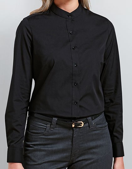 Premier Workwear - Women´s Banded Collar Grandad Shirt