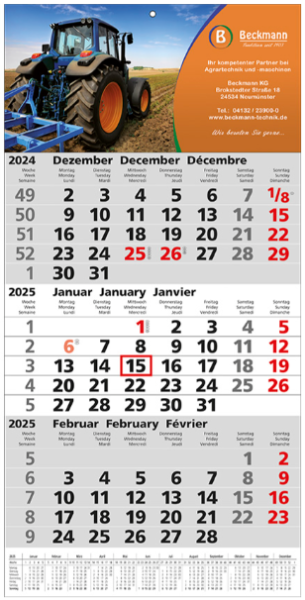 3-Monats-Kalender, 