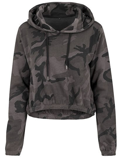 Build Your Brand - Ladies Camo Cropped Hoody