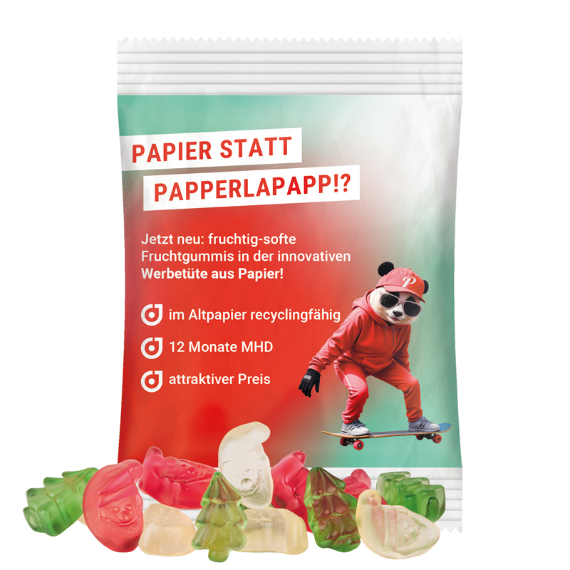 Minitüte 15 g Trolli Fruchtgummi Weihnachtsmischung - Weiß