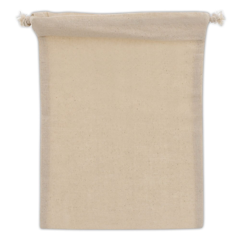 Zuziehbeutel OEKO-TEX® Baumwolle 140g/m² 15x20cm