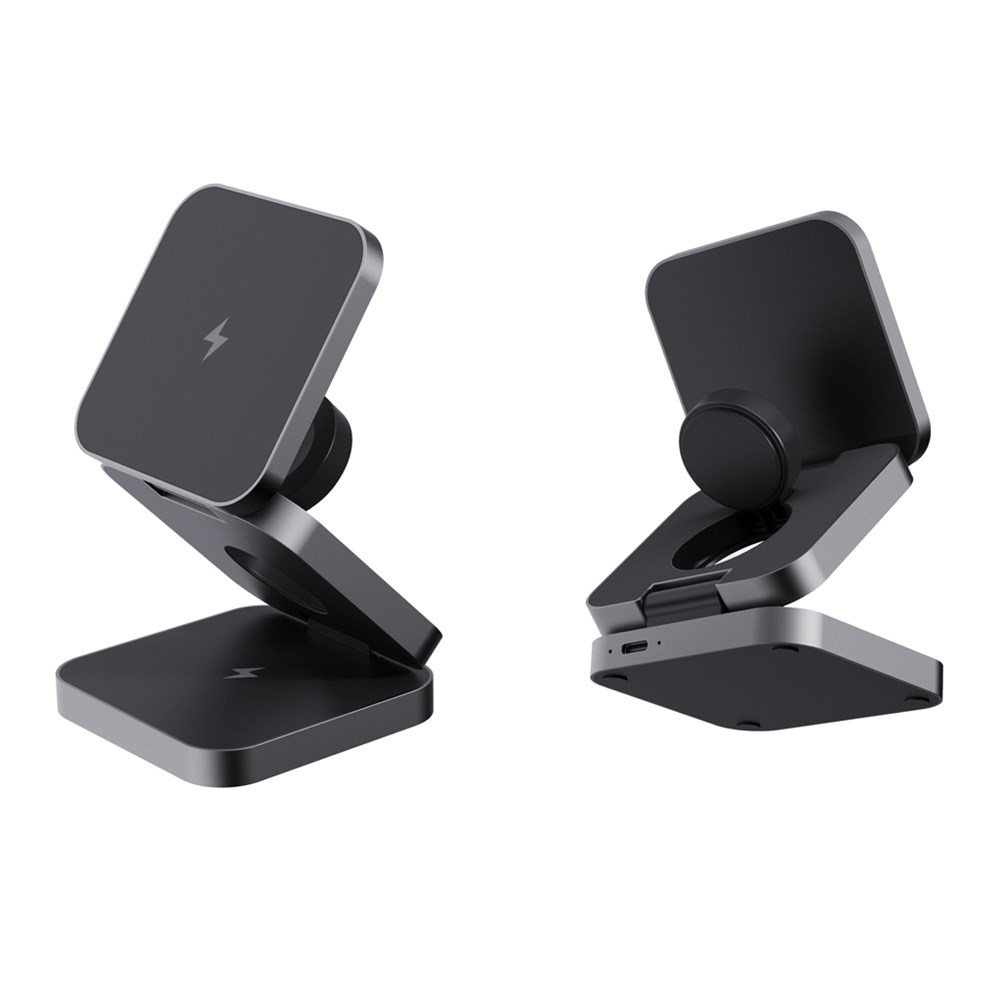 Terra faltbares 3-in-1 15W Charger aus RCS rec. Aluminium