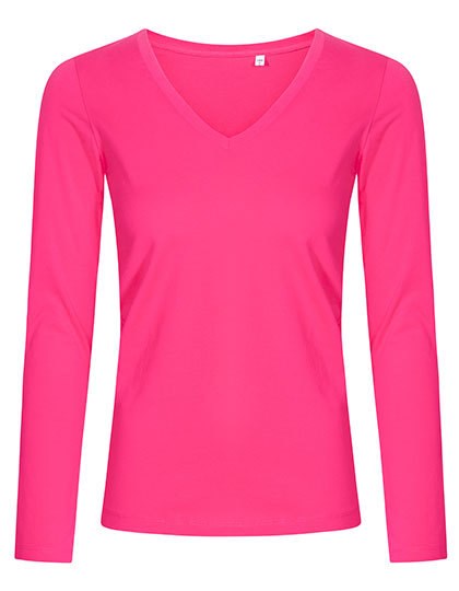 X.O by Promodoro - Women´s V-Neck T-Shirt Long Sleeve