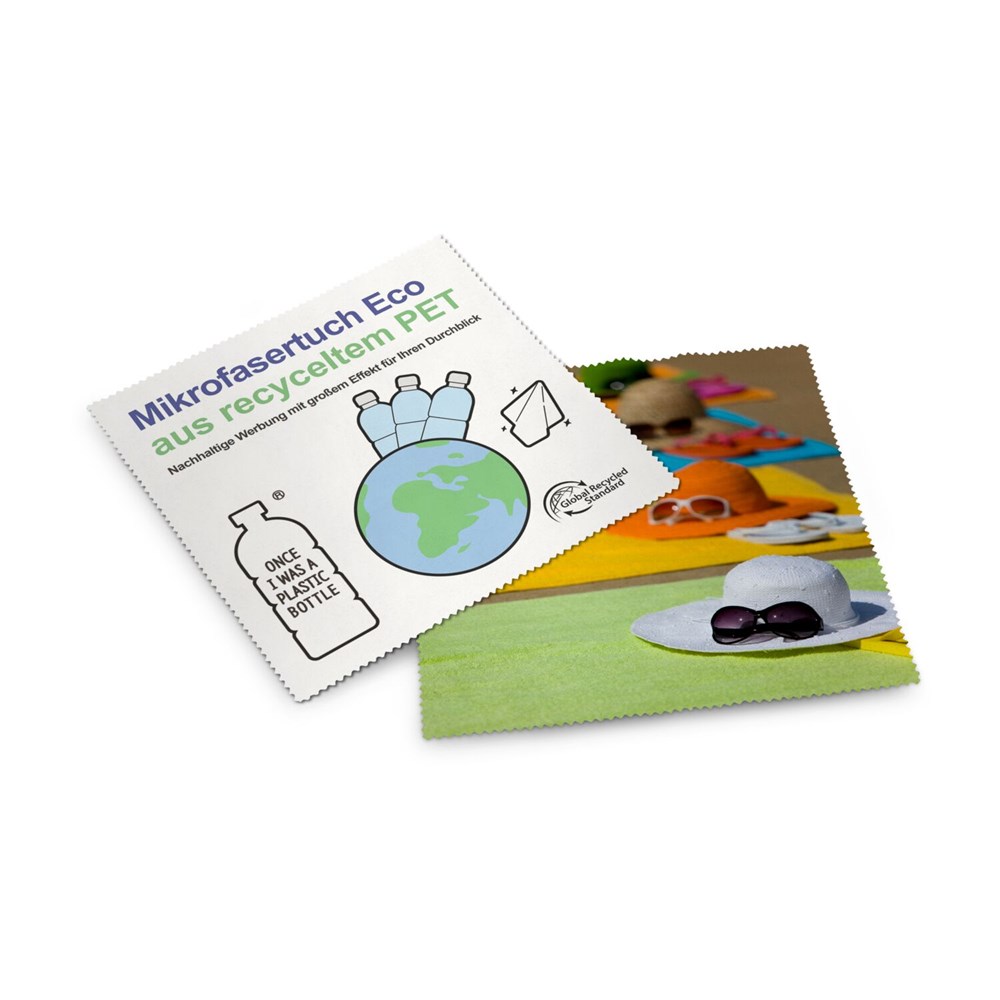 Product Image for Werbeartikel - Brillenputztuch rPET - Mikrofasertuch 15 x 15 cm, im Polybeutel