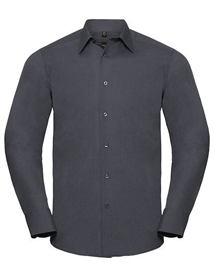 Russell Collection - Men´s L/S Poly-Cotton Easy Care Tailored Poplin Shirt