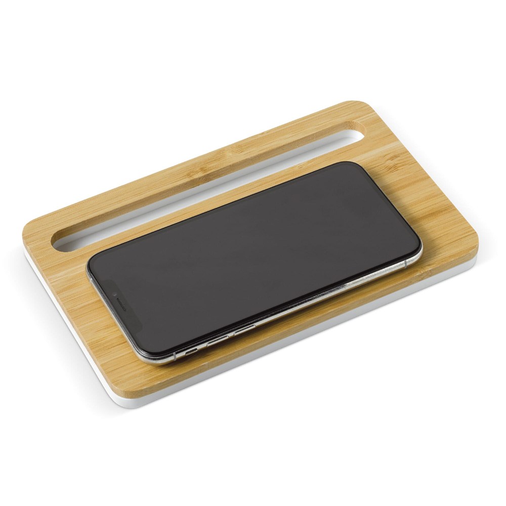 Product Image for Werbeartikel - Kabellose Ladestation aus Bambus, 5W