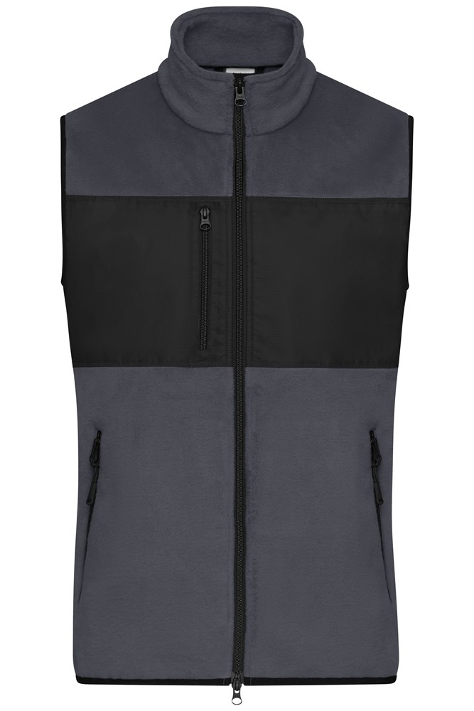 Men's Fleece Vest GRS - Carbon/black (ca. Pantone 425C
blackC)