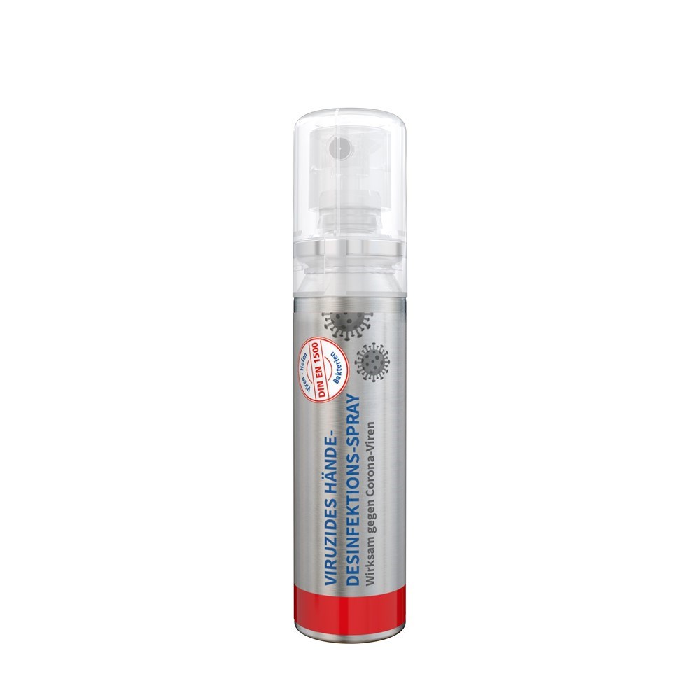 Hände-Desinfektionsspray (DIN EN 1500), 20 ml, No Label Look (Alu Look)