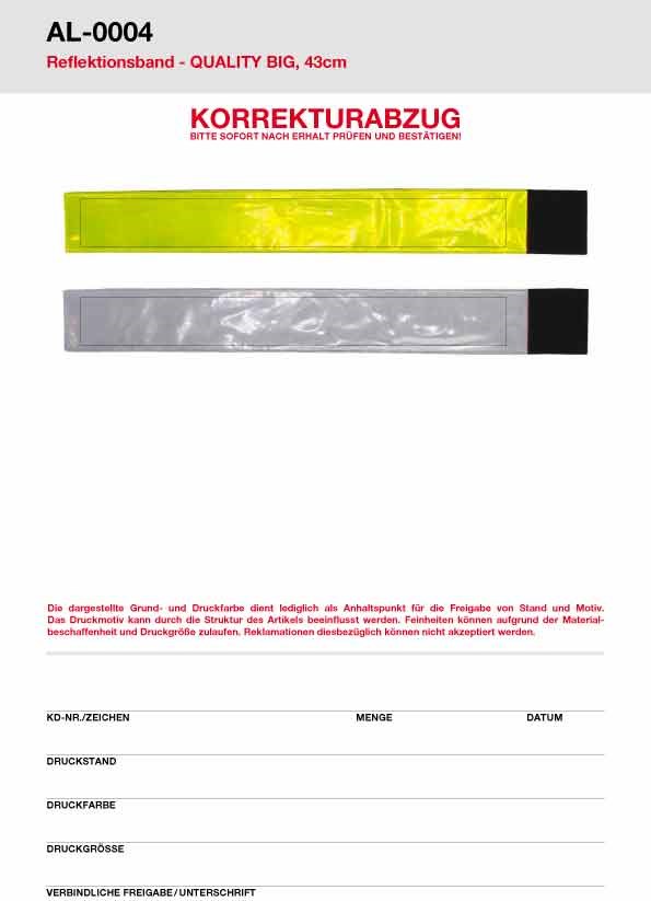 Reflektions-Klettband Quality 43 cm lang