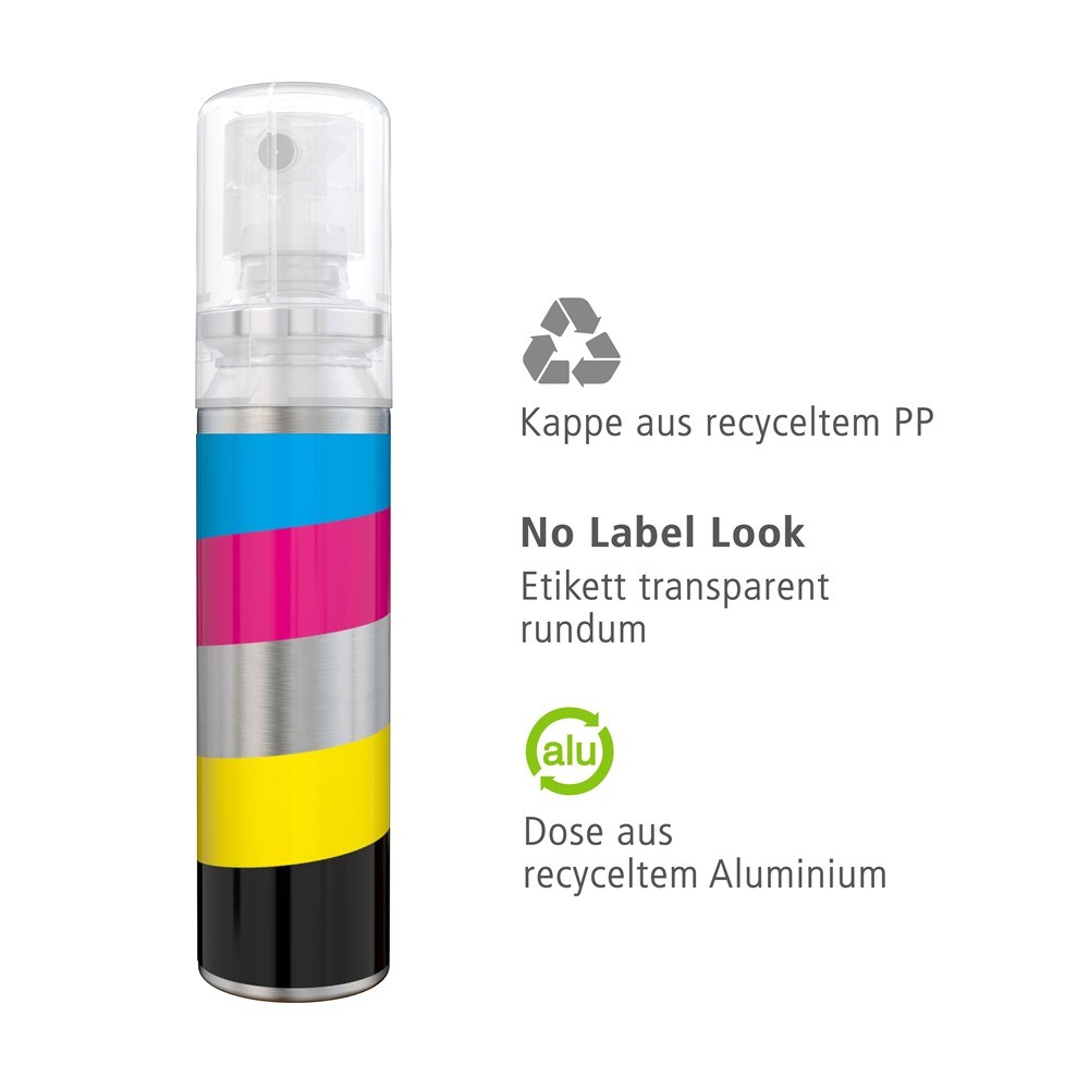 Hände-Desinfektionsspray (DIN EN 1500), 20 ml, No Label Look (Alu Look)