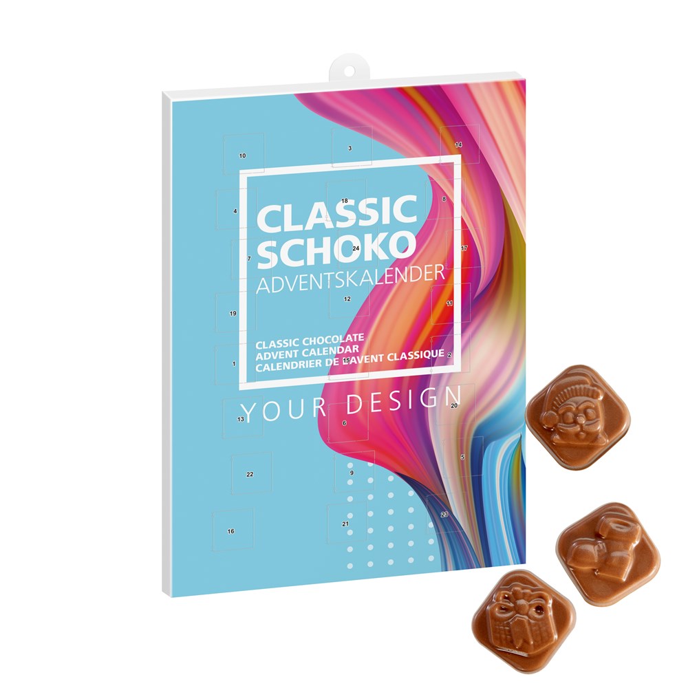 Classic Schoko Adventskalender im Hochformat  - kleine Menge