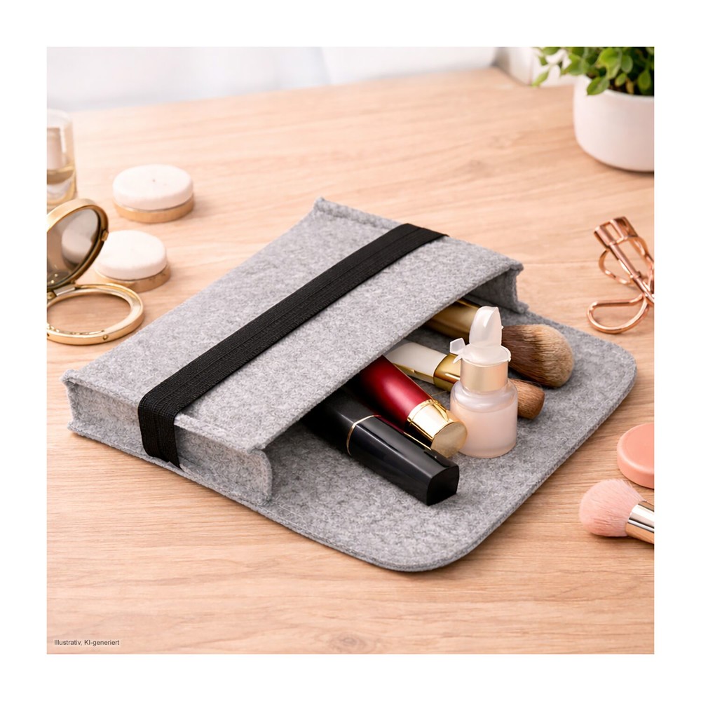 First Aid Kit in grauer Filztasche - Erste Hilfe Set, 12-teilig, deutsche Markenware