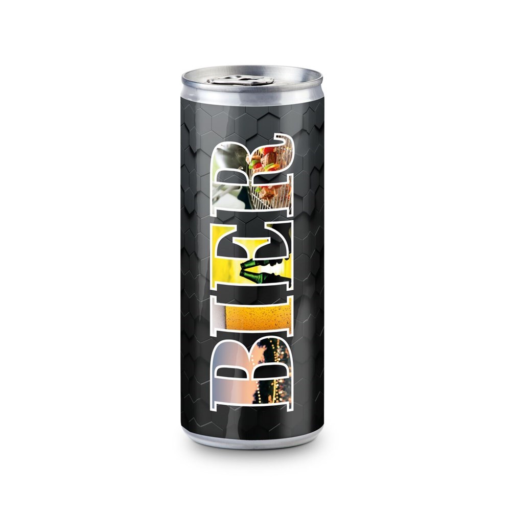 Helles Bier in der Slimline Dose, feinherb und leicht malzig - Folien-Etikett, 250 ml