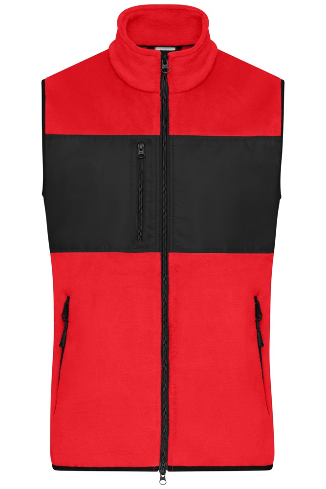 Men's Fleece Vest GRS - Red/black (ca. Pantone 193C
blackC)