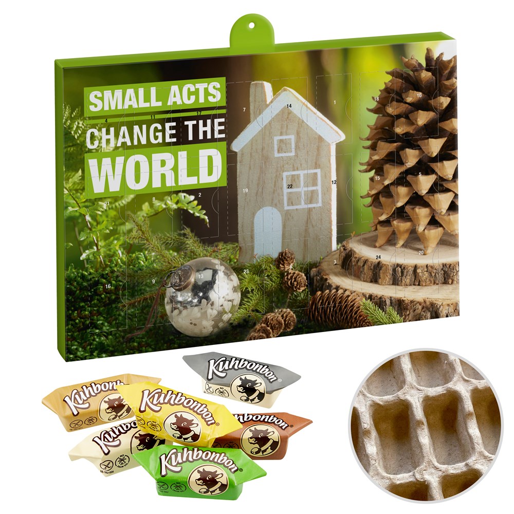 Product Image for Werbeartikel - Premium-Präsent-Adventskalender "Eco" mit Kuhbonbons