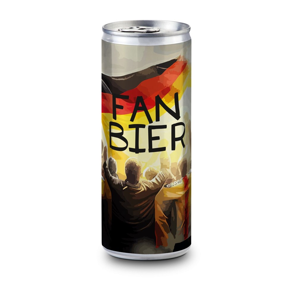 Helles Bier in der Slimline Dose, feinherb und leicht malzig - Folien-Etikett, 250 ml