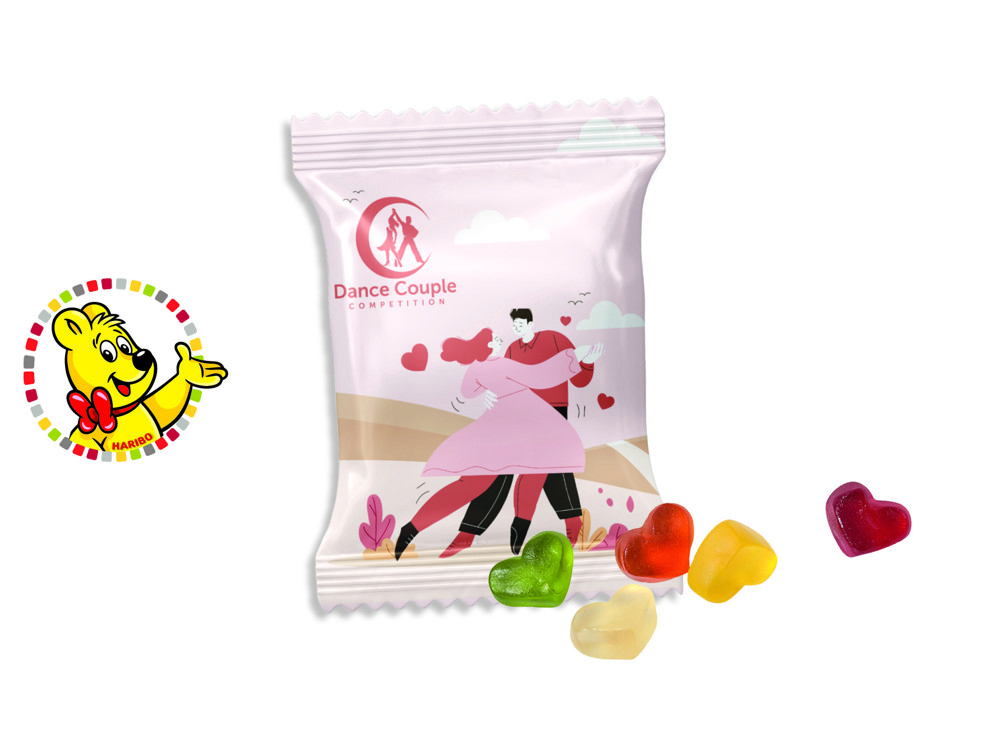 HARIBO Standardformen Werbetüte 6,5 g  ,  Inhalt:  HARIBO Herzen sortenrein