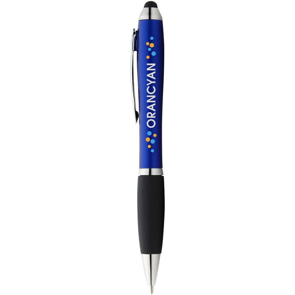 Nash Stylus Kugelschreiber farbig mit schwarzem Griff (blaue Mine)