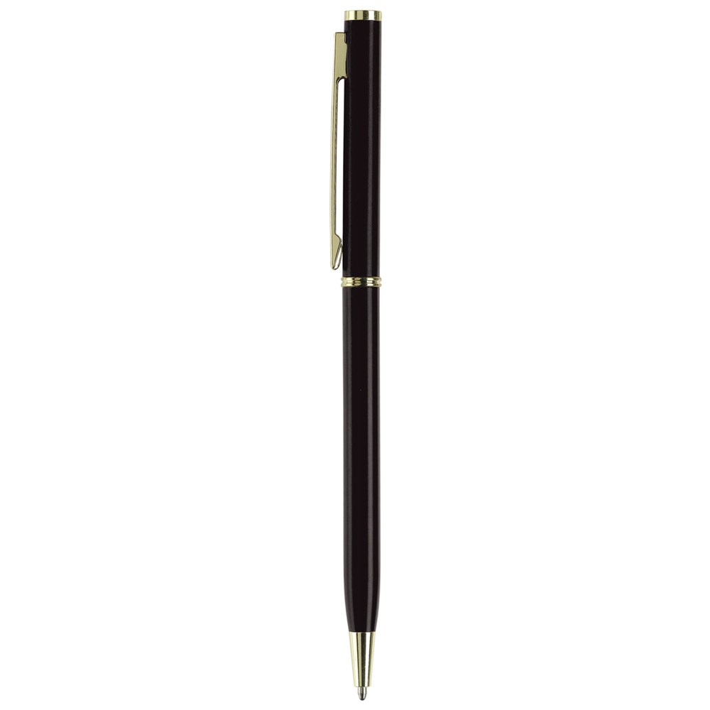 Metallkugelschreiber Slim mit Gold Applikation